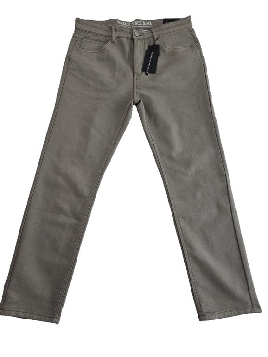 Black Other - Vintage Genes Black Jeans Men's‎ 36x30 Gray French Terry Denim Stretch NWT NEW